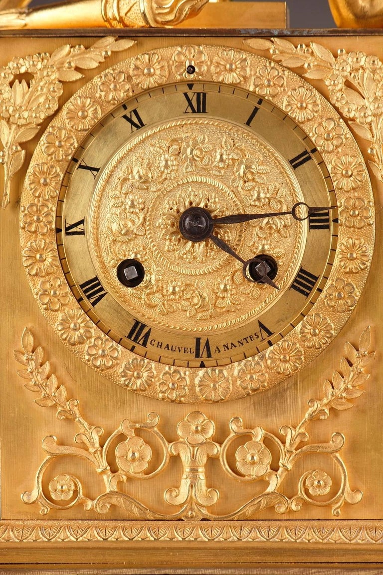 Early 19th Century Figural Restauration Mantel Clock 1