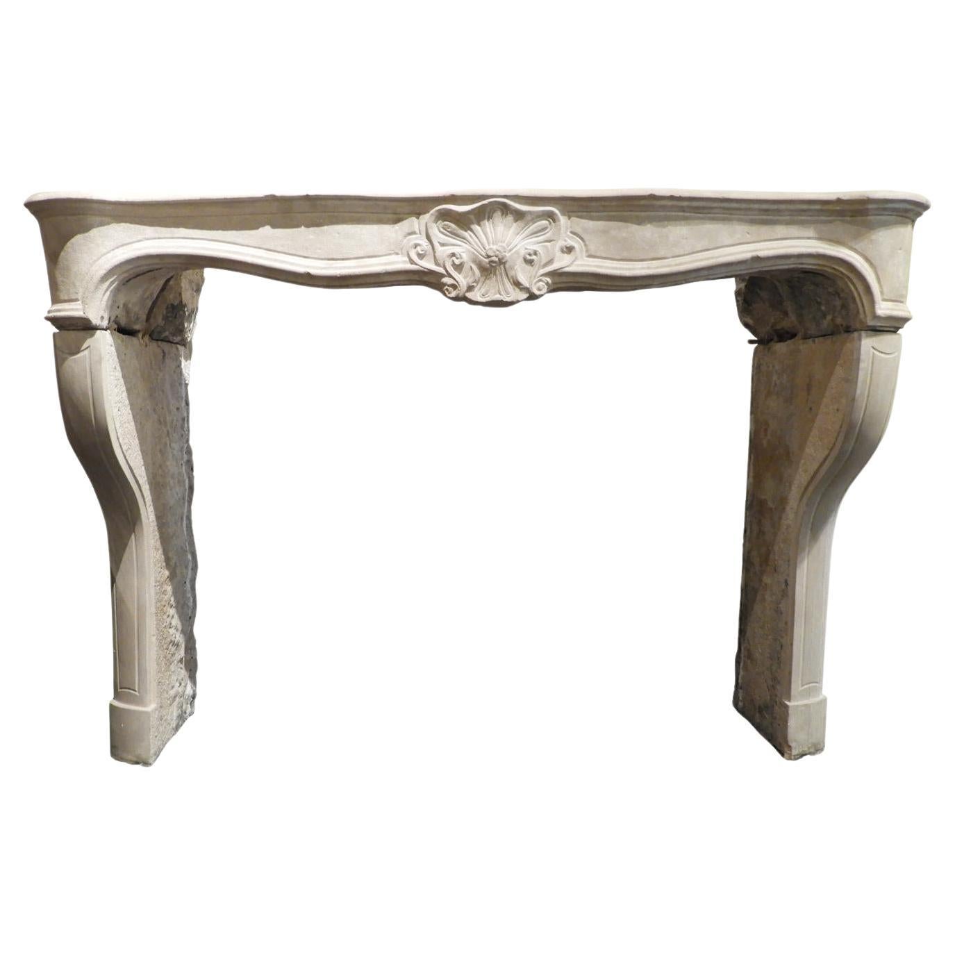 Early 19th Century Fireplace Mantel in Burgundian Stone