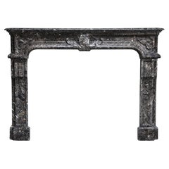 Early 19th Century Fireplace of Breche De Waulsort Marble in Style of Louis XIV
