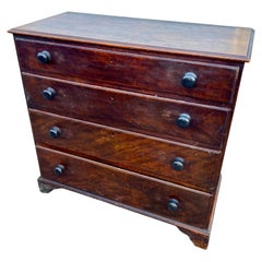 Antique Early 19th Century Flame Birch Chest of Drawers
