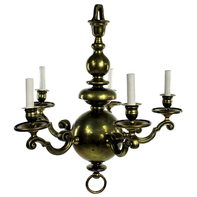 Early 19th Century Flemish Brass Chandelier