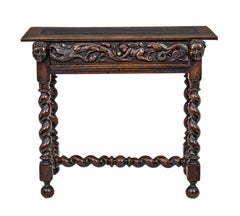 Early 19th century Flemish carved walnut side table