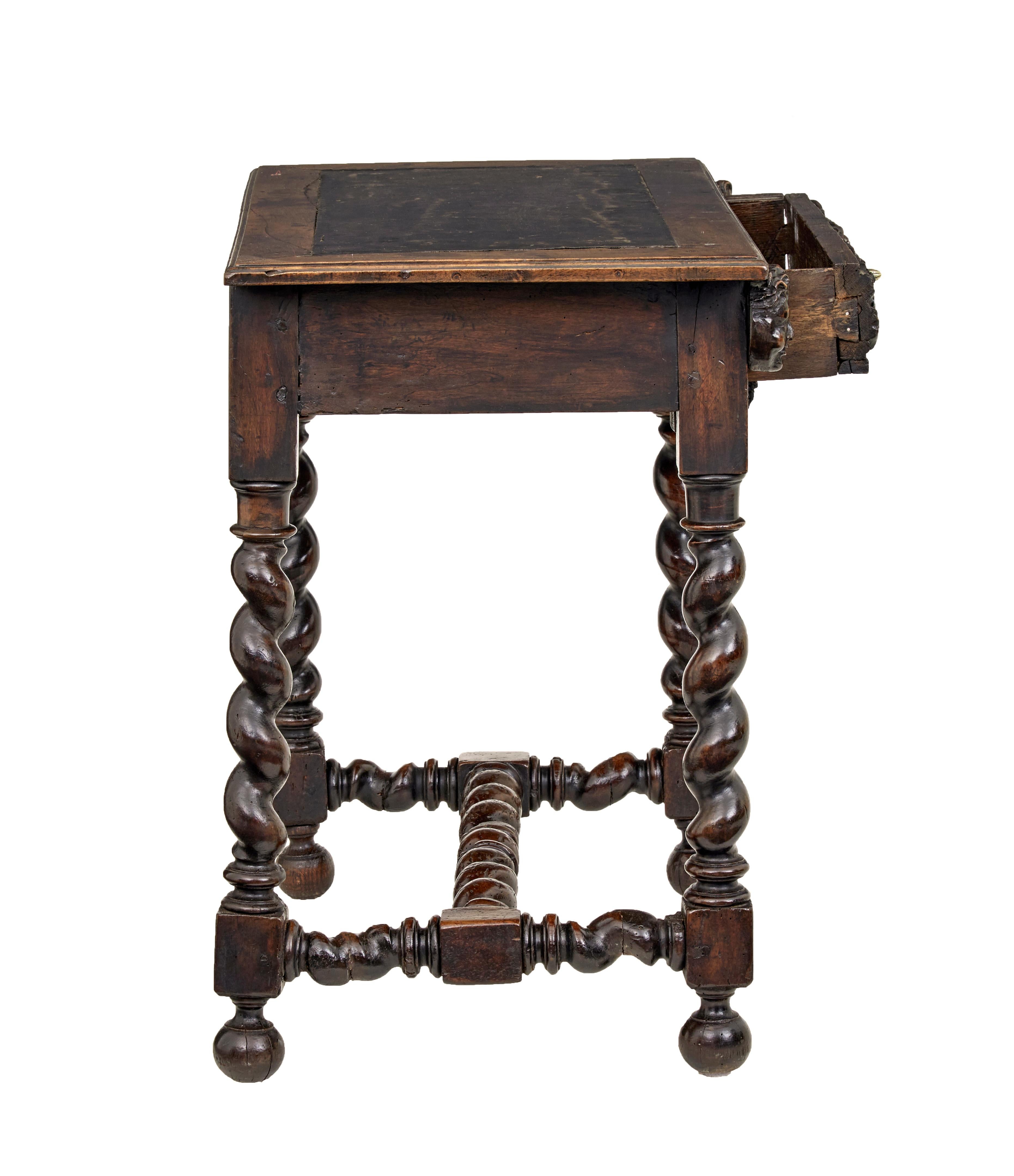 Swedish Early 19th century Flemish carved walnut side table For Sale