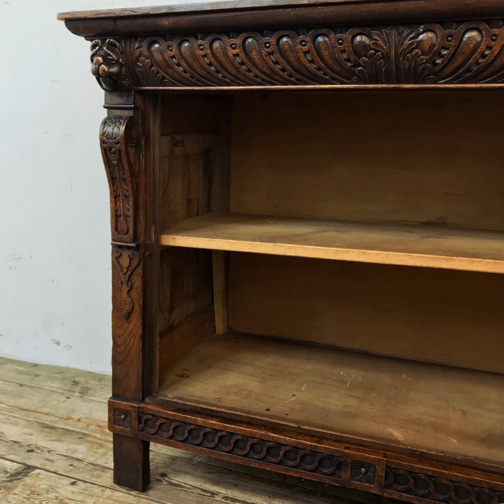Oak Early 19th Century Flemish Gothic Cabinet, Low Buffet, Console