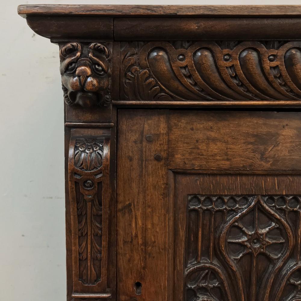 Early 19th Century Flemish Gothic Cabinet, Low Buffet, Console 3