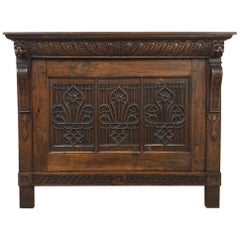 Early 19th Century Flemish Gothic Cabinet, Low Buffet, Console