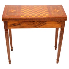 Early 19th Century Flip-Top Game Table with Inlaid Chessboard