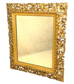 Early 19th Century Florentine Rectangular Giltwood Wall Mirror
