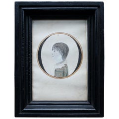 Early 19th Century Folk Art American School Portrait of Julia Lee Aged Seven