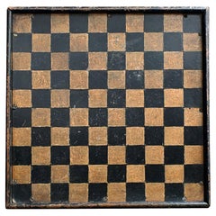 Early 19th Century Folk Art Hand Painted Games Board