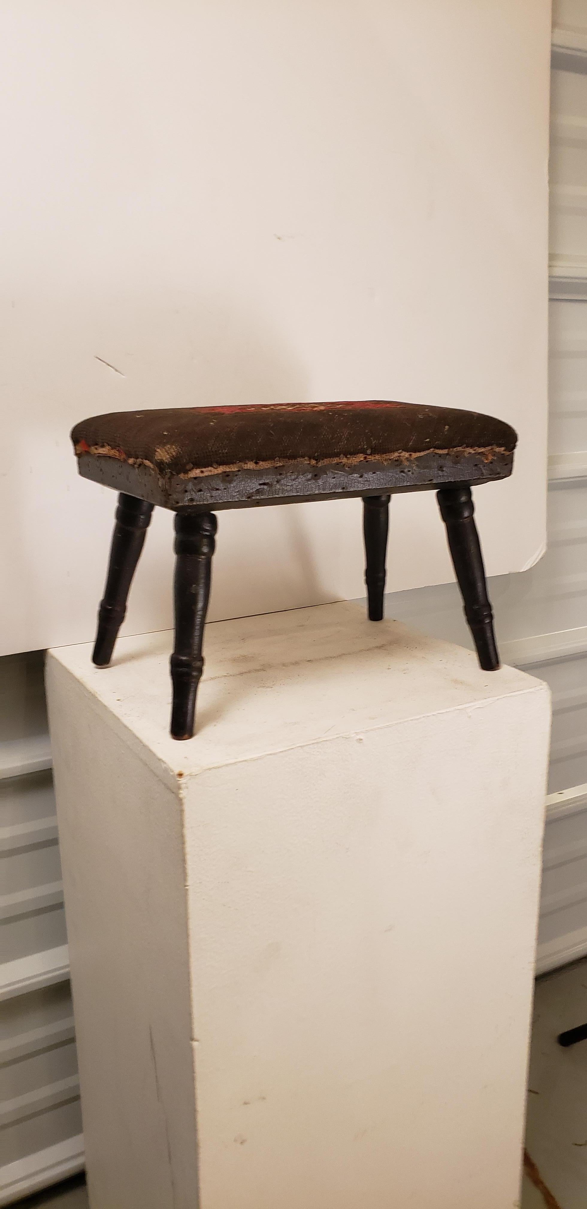 Early 19th Century Foot Stool, American 1830's 4