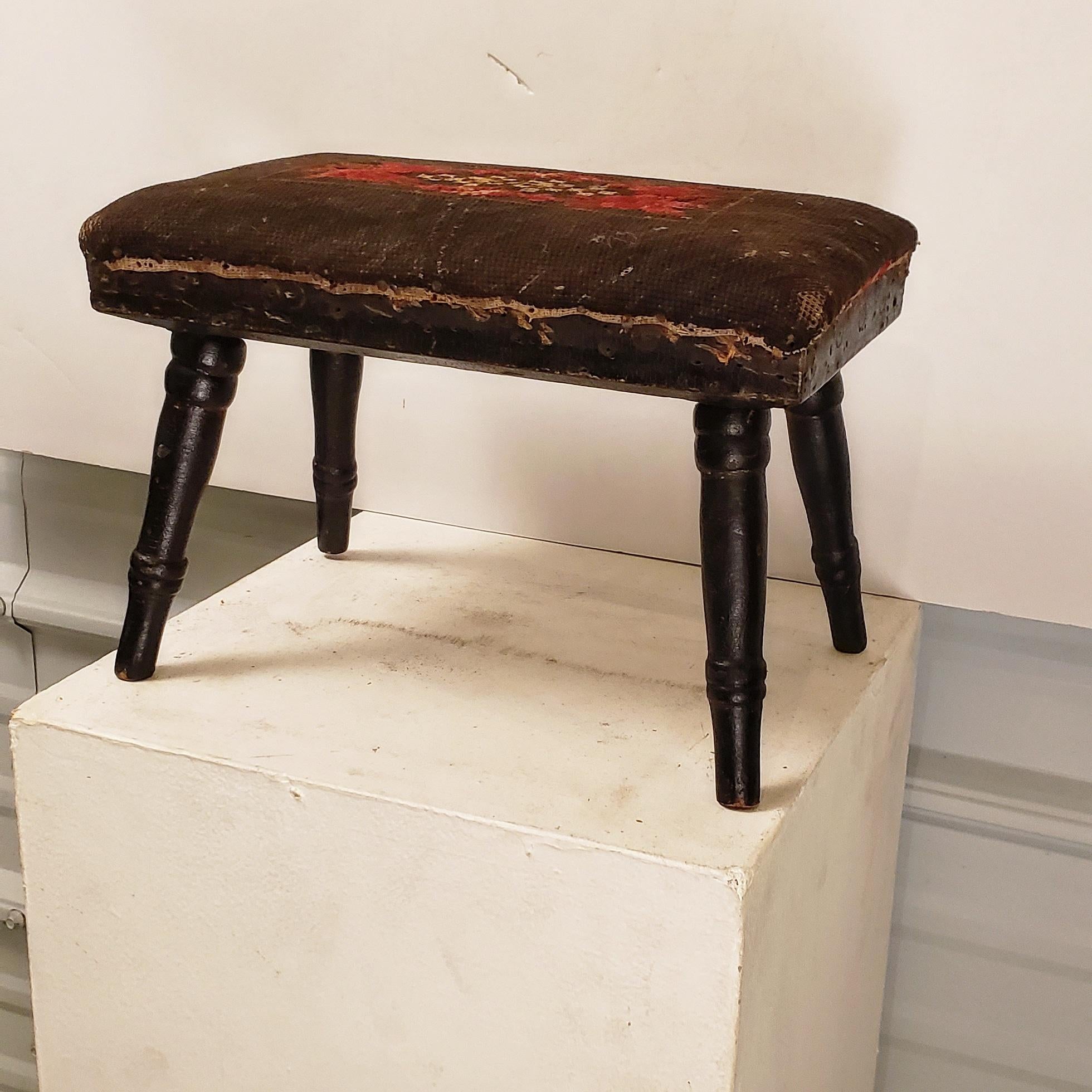 American Classical Early 19th Century Foot Stool, American 1830's