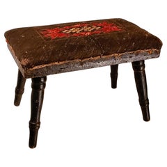 Antique Early 19th Century Foot Stool, American 1830's