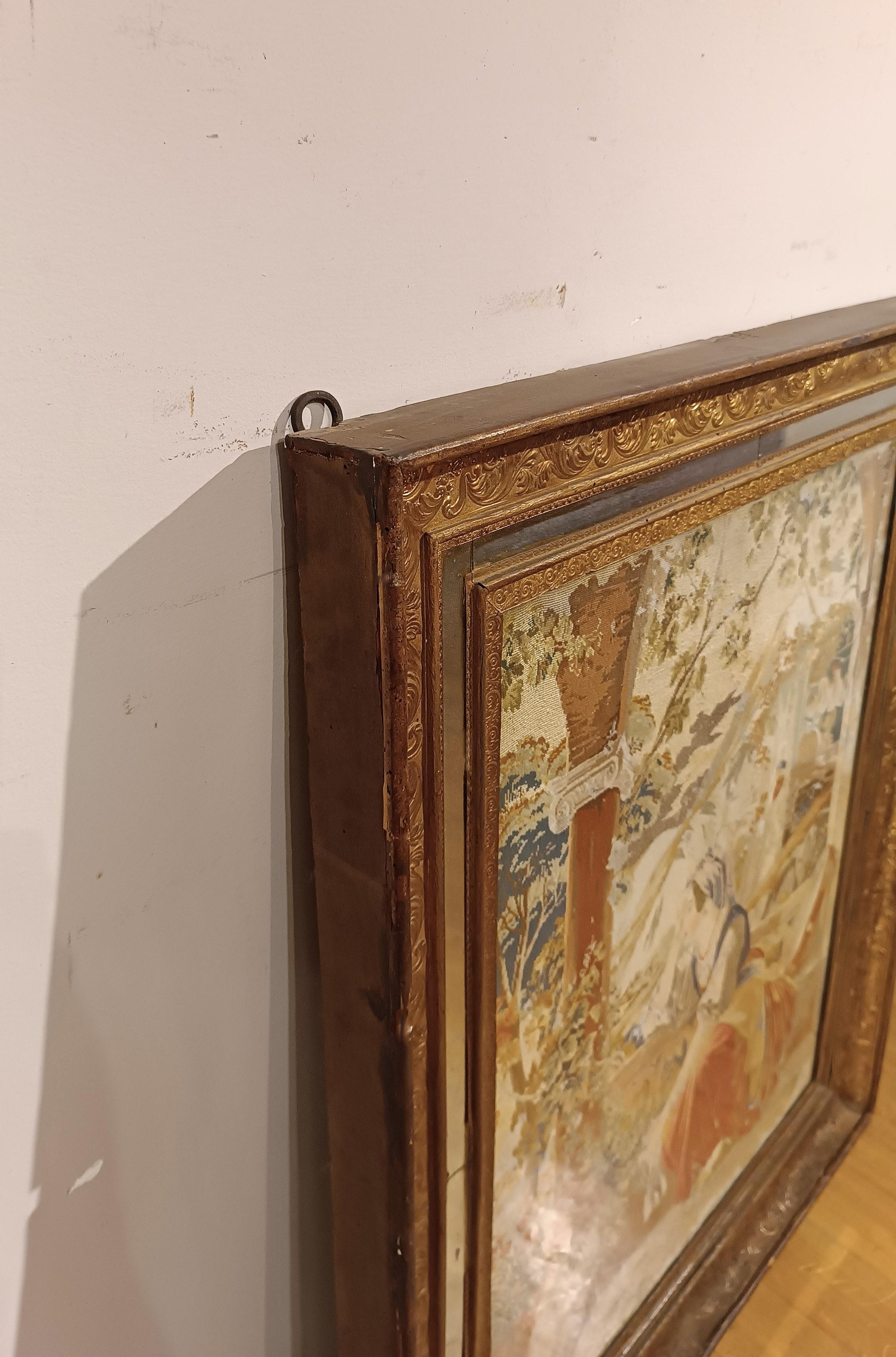 EARLY 19th CENTURY FRAMED EMBROIDERED FABRIC in vendita 2