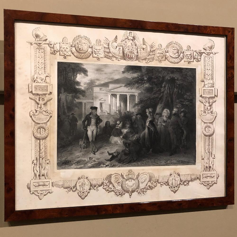 Néo-classique Lithographie encadrée du début du 19e siècle de Jean Baptiste Madou en vente