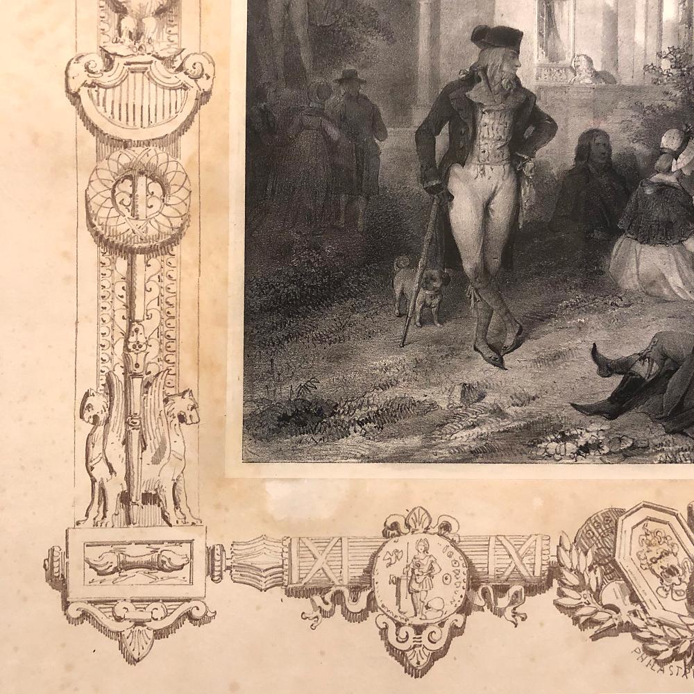 Lithographie encadrée du début du 19e siècle de Jean Baptiste Madou en vente 1