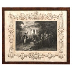 Antique Early 19th Century Framed Lithograph by Jean Baptiste Madou