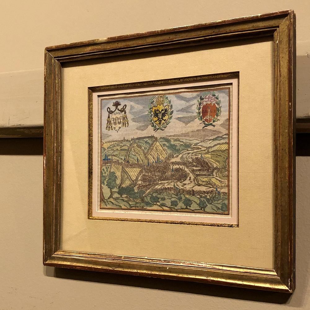 Swiss Early 19th Century Framed Lithograph of a Work by Sebastian Munster '1488-1522' For Sale