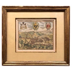 Litografía enmarcada de principios del siglo XIX de una obra de Sebastian Munster '1488-1522'