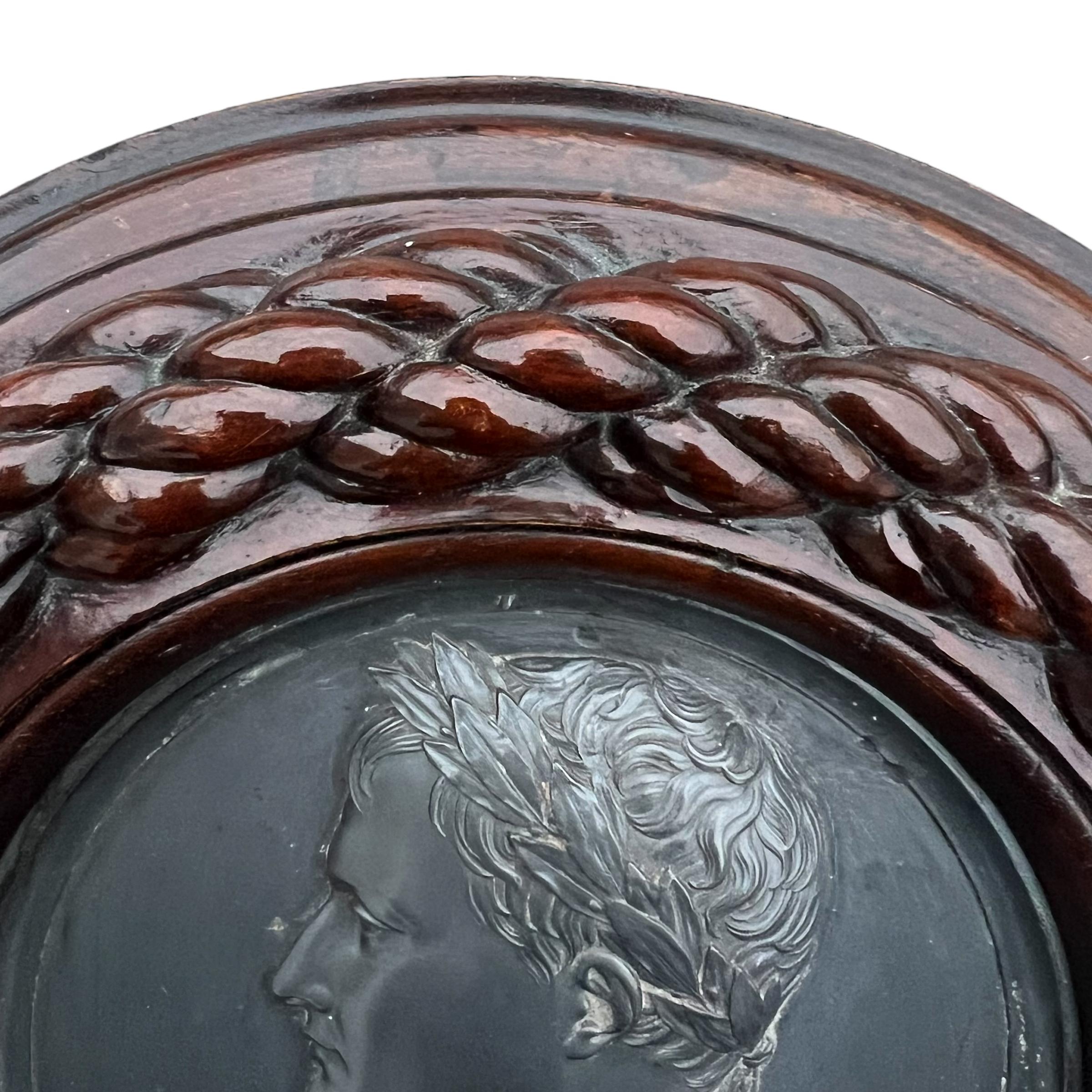 Early 19th Century Framed Napoleon Medallion by Bertrand Andrieu For Sale 6