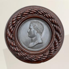 Early 19th Century Framed Napoleon Medallion by Bertrand Andrieu