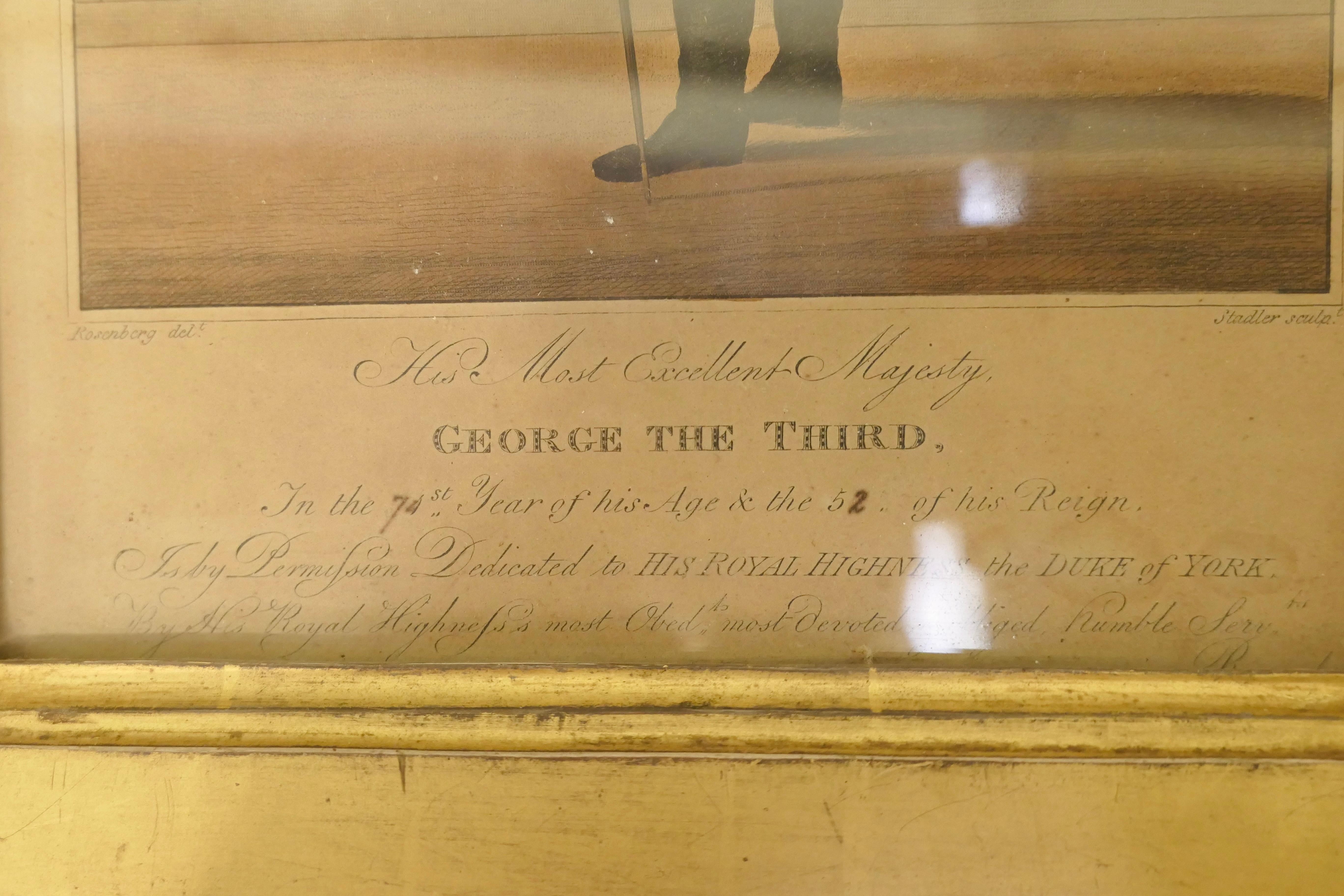 Early 19th Century Framed Print of George III  Attractive and interesting piece For Sale 1