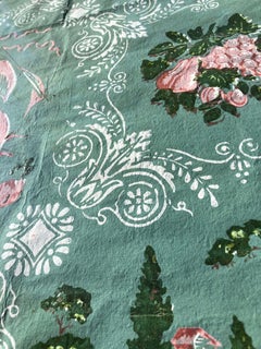 Early 19th Century Framed Wallpaper Fragment