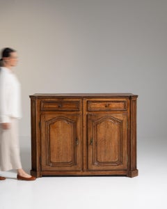 Early 19th Century France Honey Oak Carved Oak Sideboard