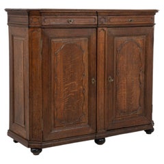 Early 19th Century France Rich Walnut Brown Carved Walnut Two-Door Buffet