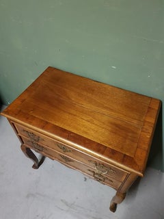 Early 19th Century French 2 Nutwood Drawer Commode in Louis XV Style