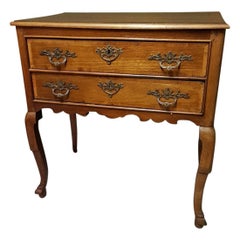 Early 19th Century French 2 Nutwood Drawer Commode in Louis XV Style