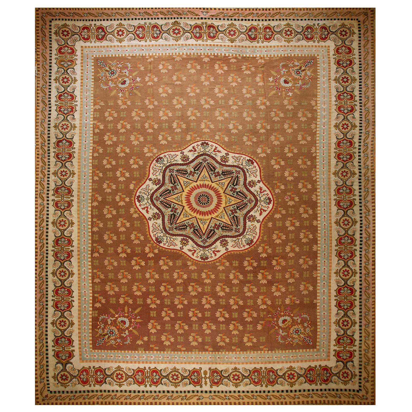 Französischer Aubusson-Teppich des frühen 19. Jahrhunderts ( 14'9'' x 17'9'' - 450 x 540 cm)