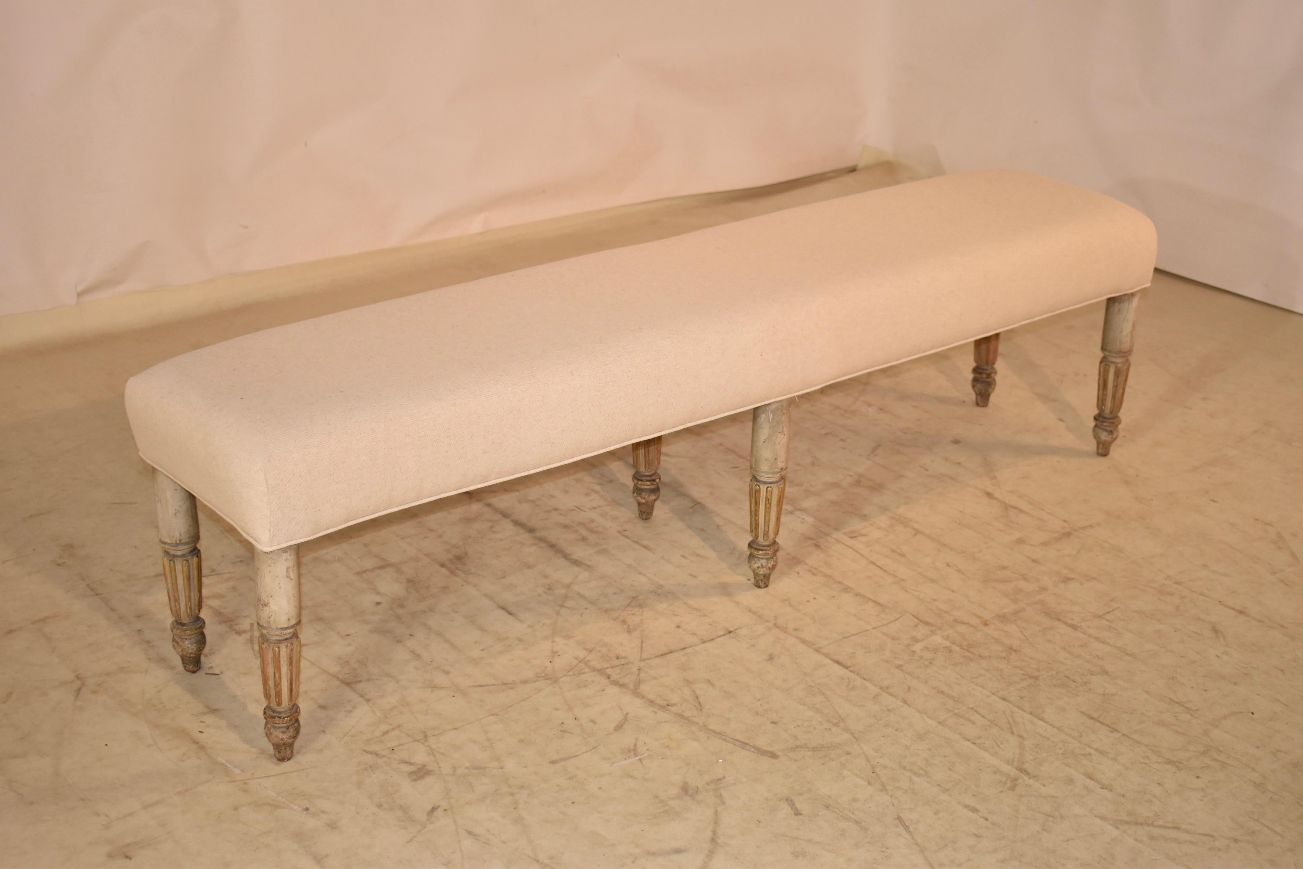 Louis Philippe Early 19th Century French Bench with Original Paint  For Sale