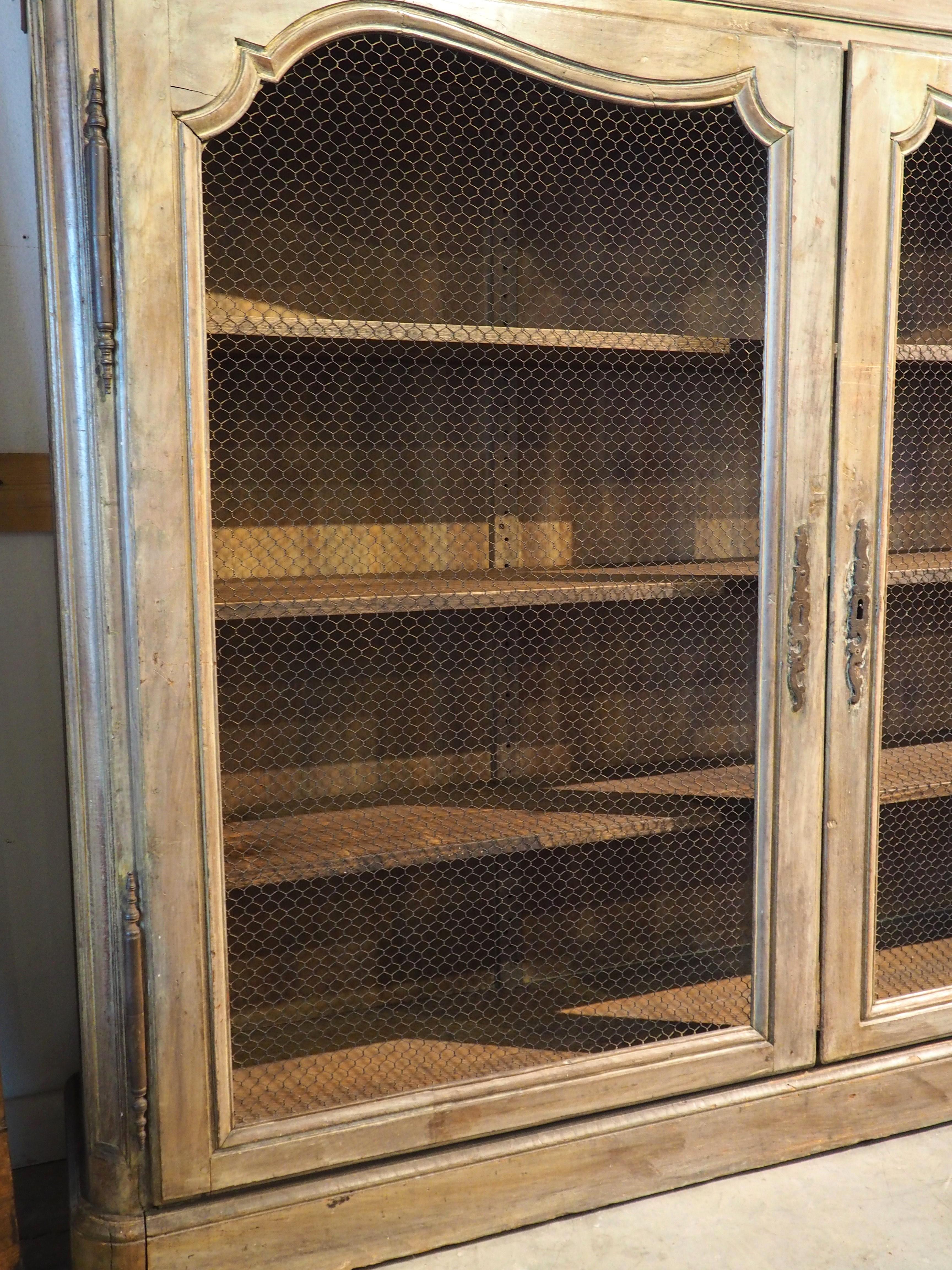 Early 19th Century French Bibliotheque Cabinet with Wire Mesh Door Panels 8