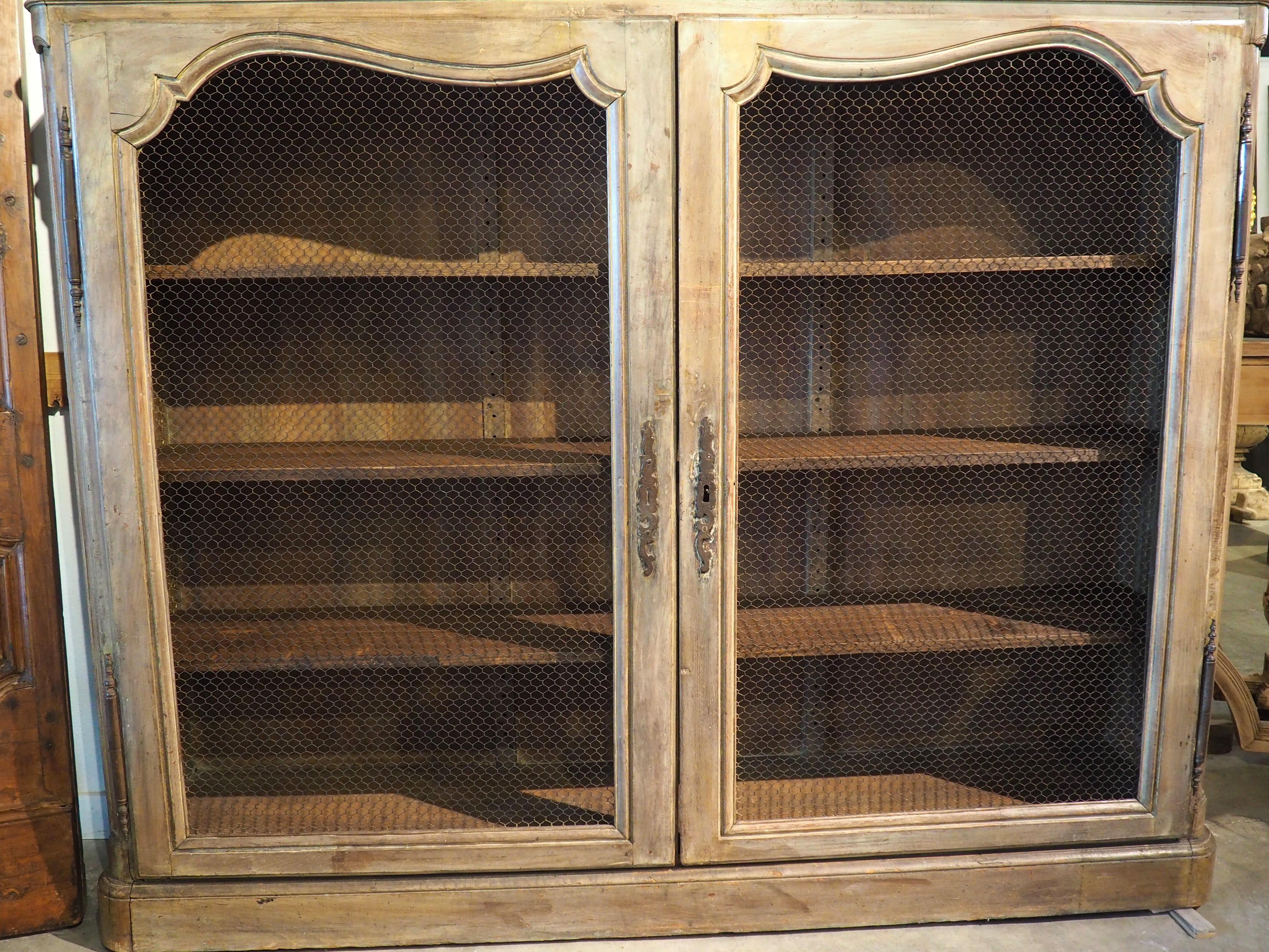 Early 19th Century French Bibliotheque Cabinet with Wire Mesh Door Panels 9