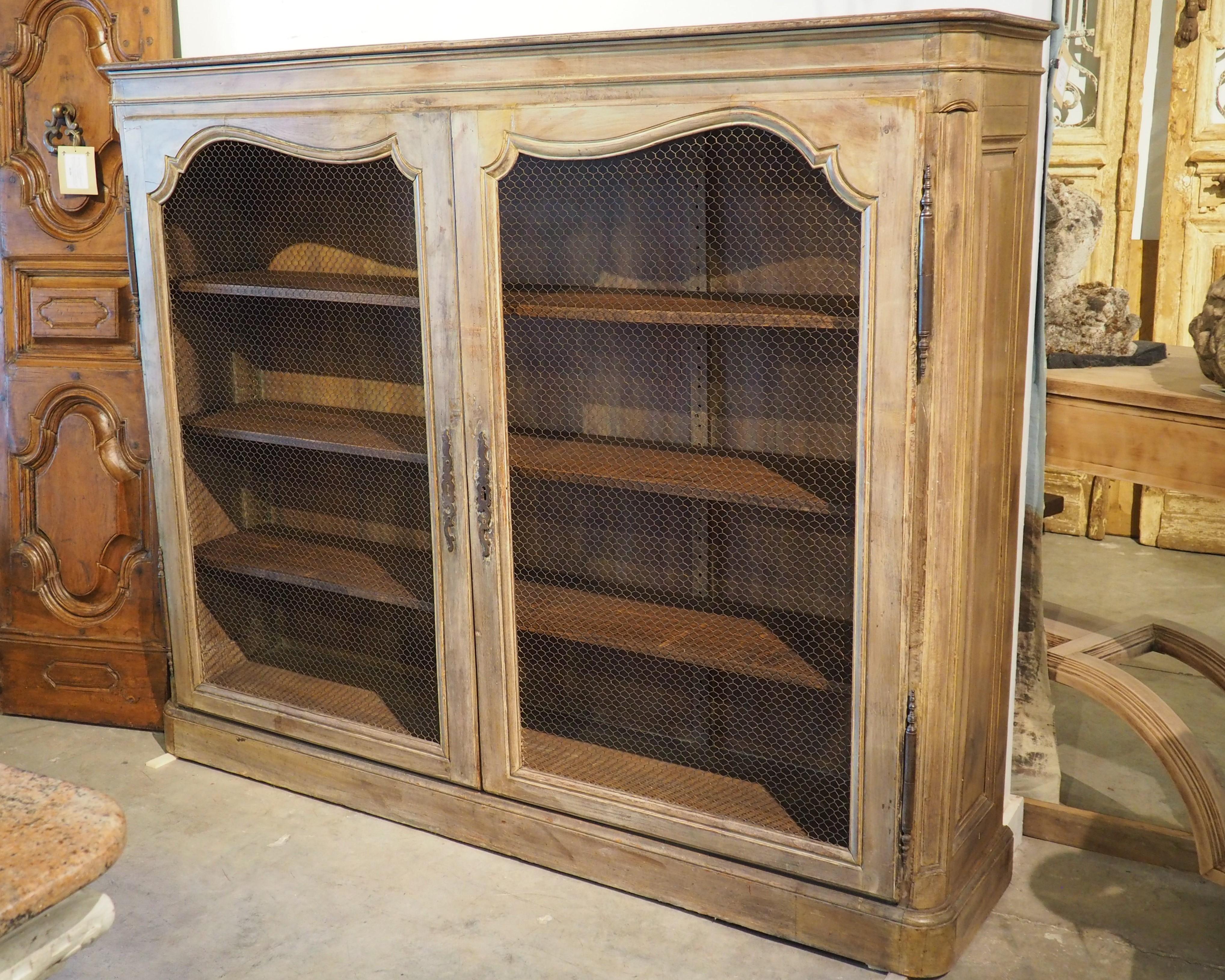 Early 19th Century French Bibliotheque Cabinet with Wire Mesh Door Panels 12