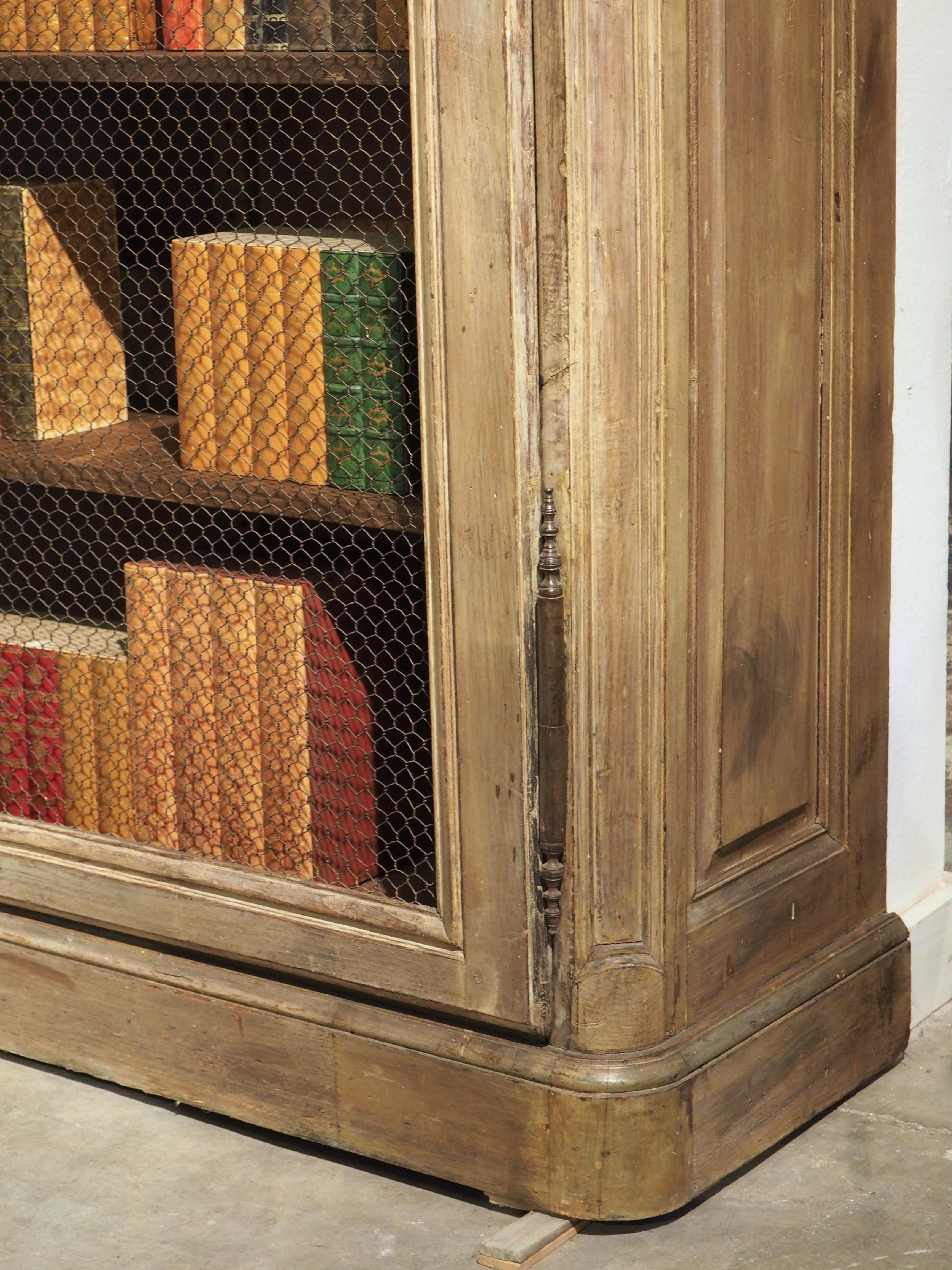 Early 19th Century French Bibliotheque Cabinet with Wire Mesh Door Panels 1