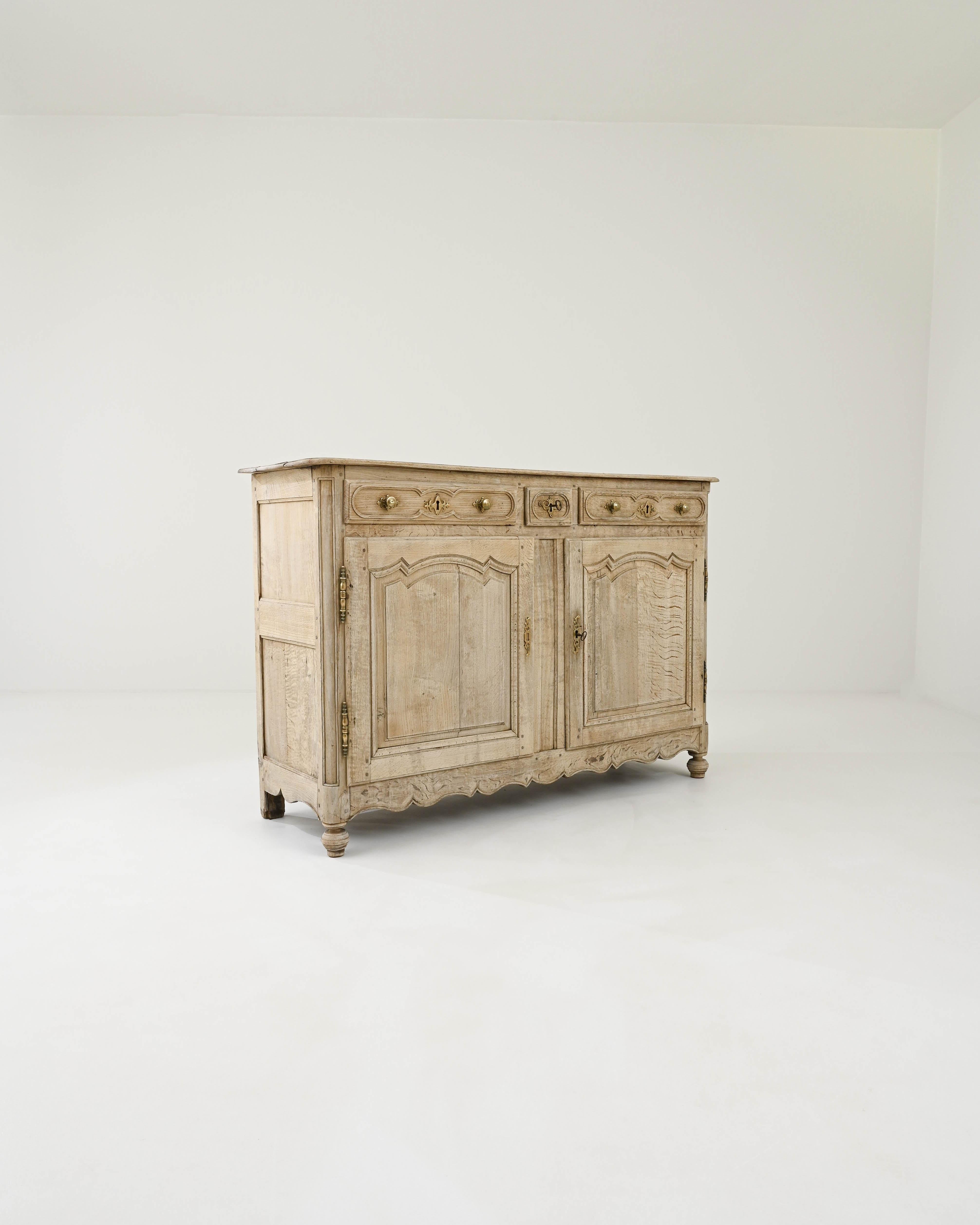 Wood Early 19th Century French Bleached Oak Buffet