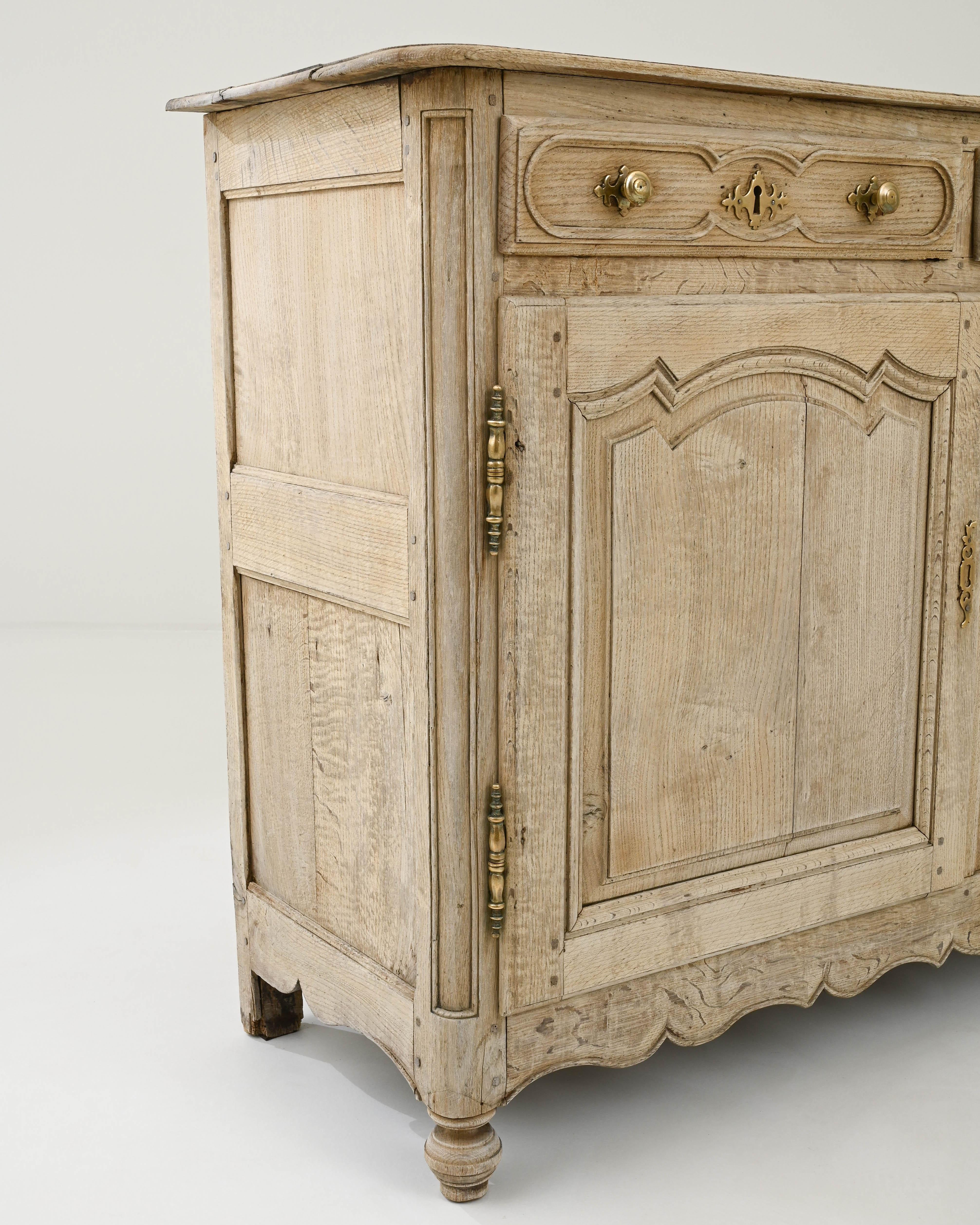 Early 19th Century French Bleached Oak Buffet 3