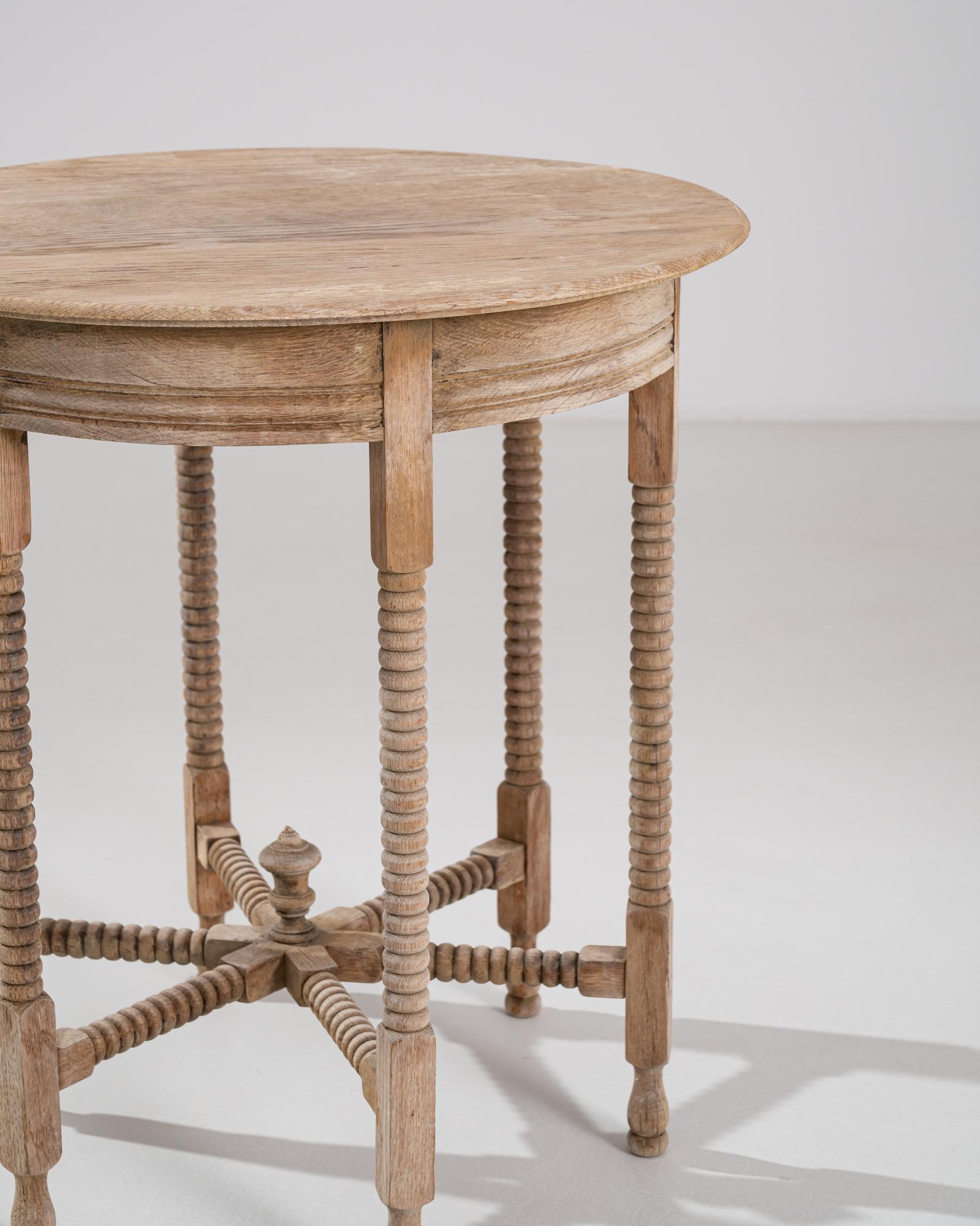 Early 19th Century French Bleached Oak Side Table 2