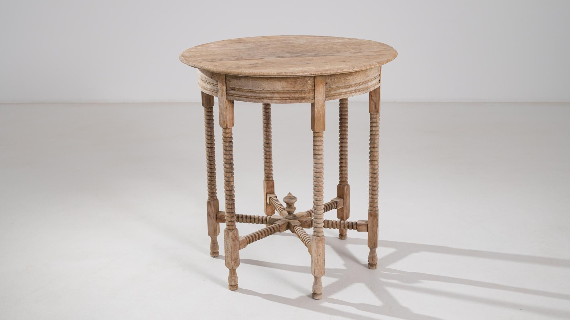 Early 19th Century French Bleached Oak Side Table 3