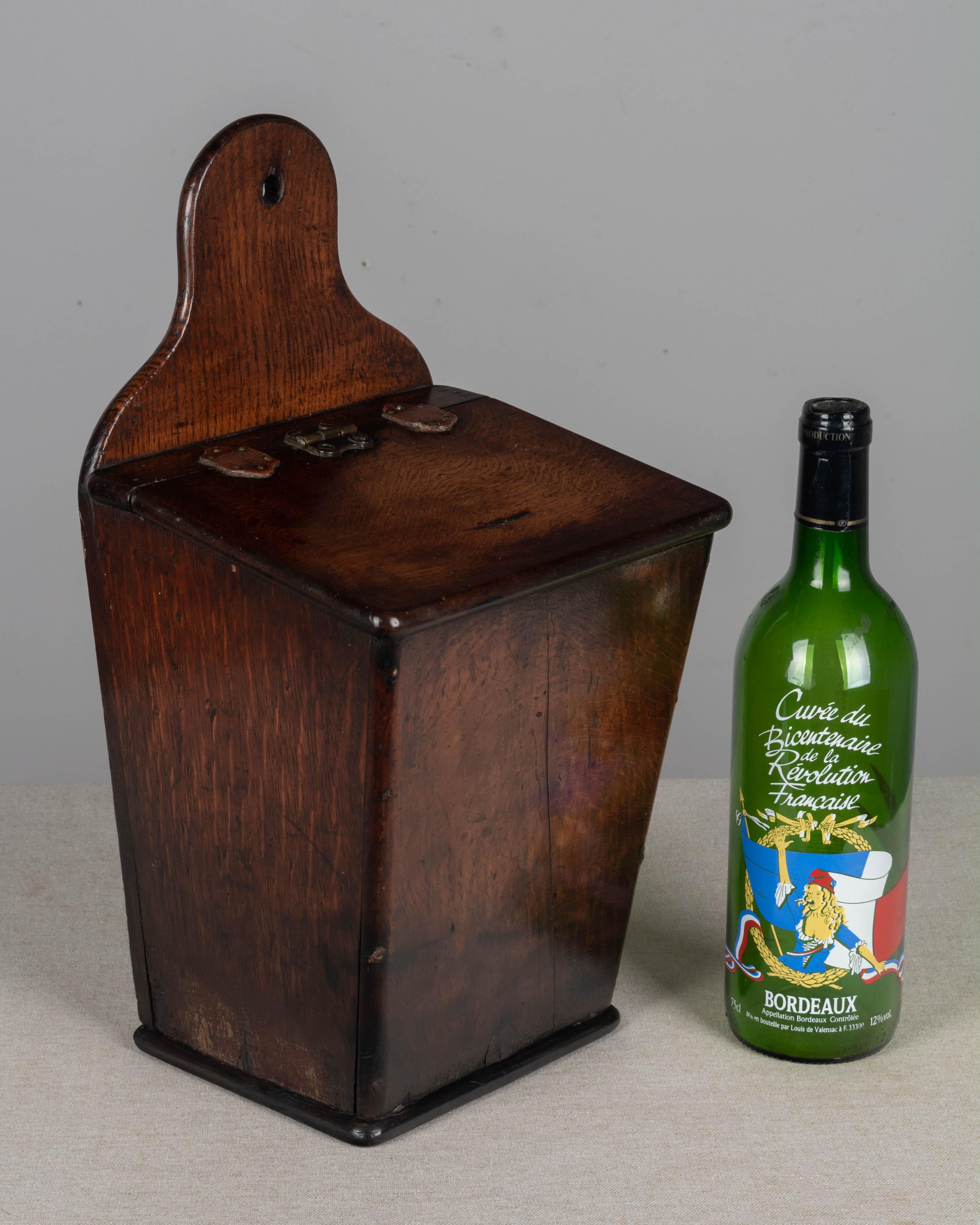 Country Early 19th Century French Boite À Sel or Salt Box For Sale