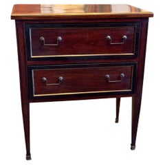 Antique Early 19th Century French Brass Trimmed Louis XVI Commode