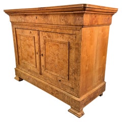 Early 19th Century French Burr Ash Buffet Sideboard