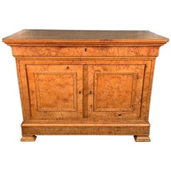 Antique Early 19th Century French Burr Ash Buffet Sideboard
