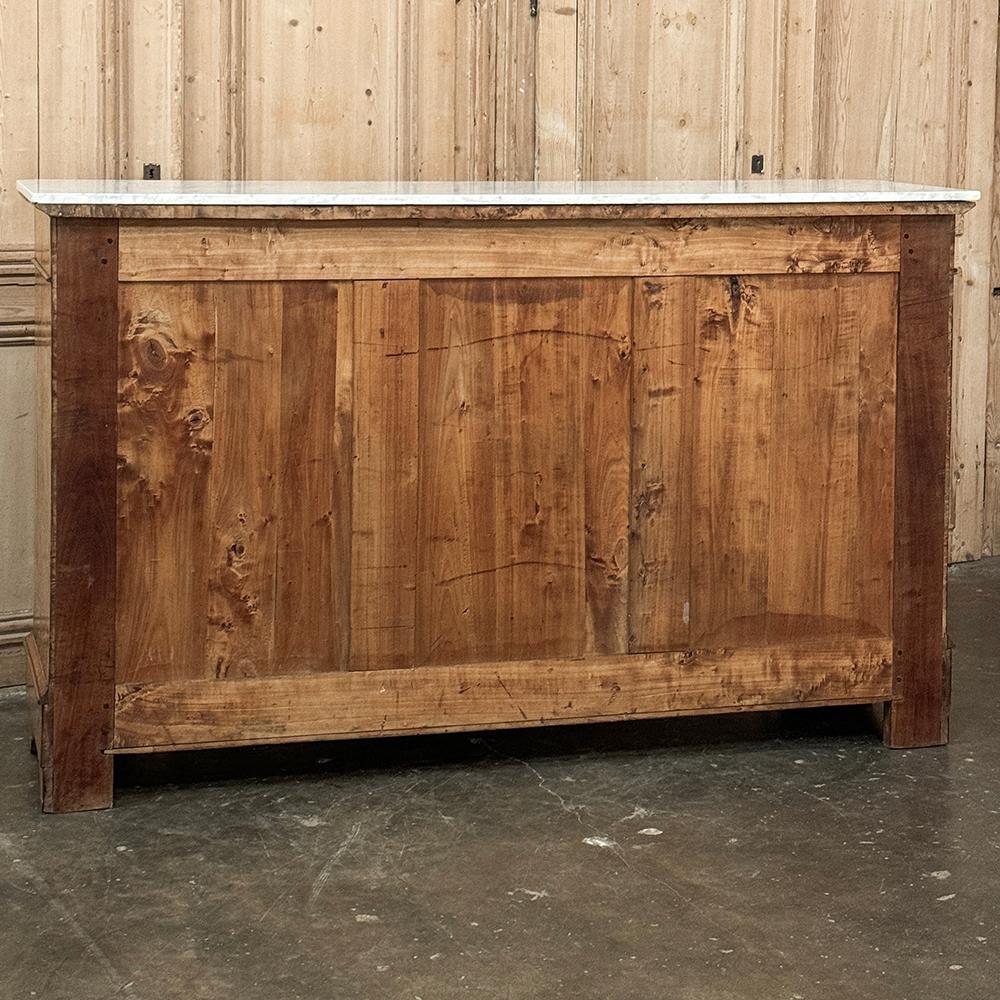 Buffet in radica di Charles X del primo Ottocento con marmo di Carrara in vendita 12