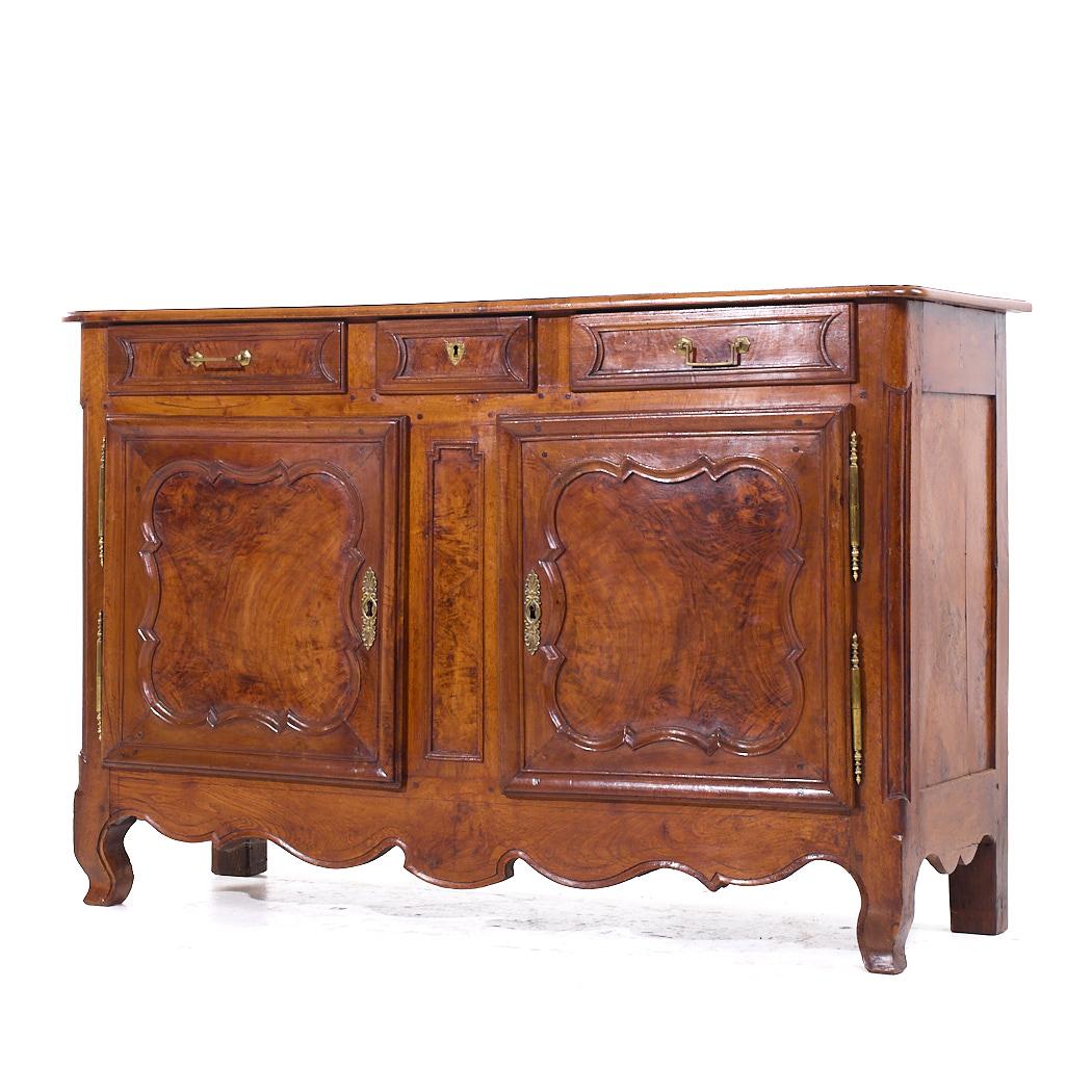 Victorian Early 19th Century French Cherry Wood Cupboard Dresser For Sale