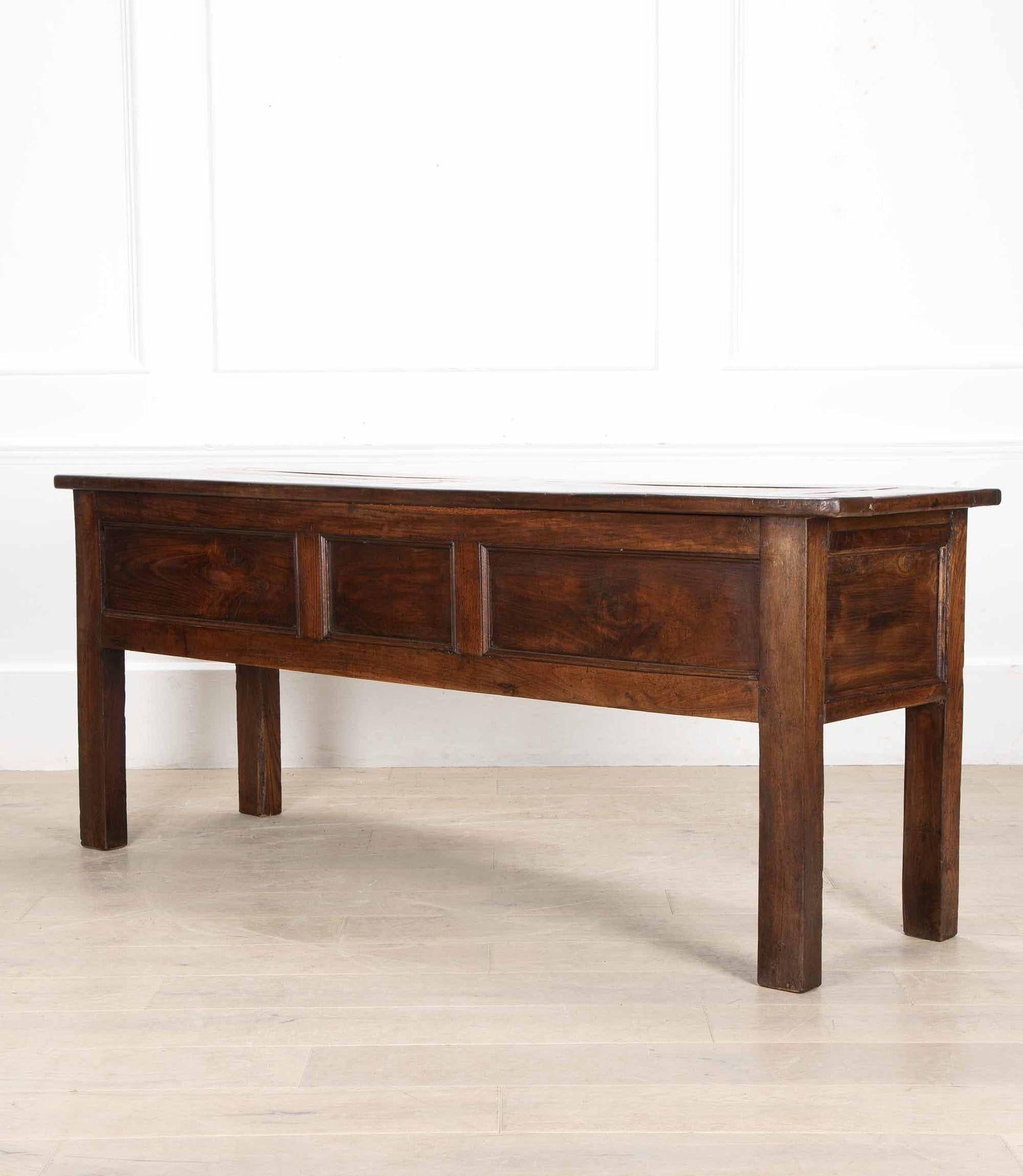 Early 19th Century French Chestnut Panelled Top Dresser Base For Sale 1
