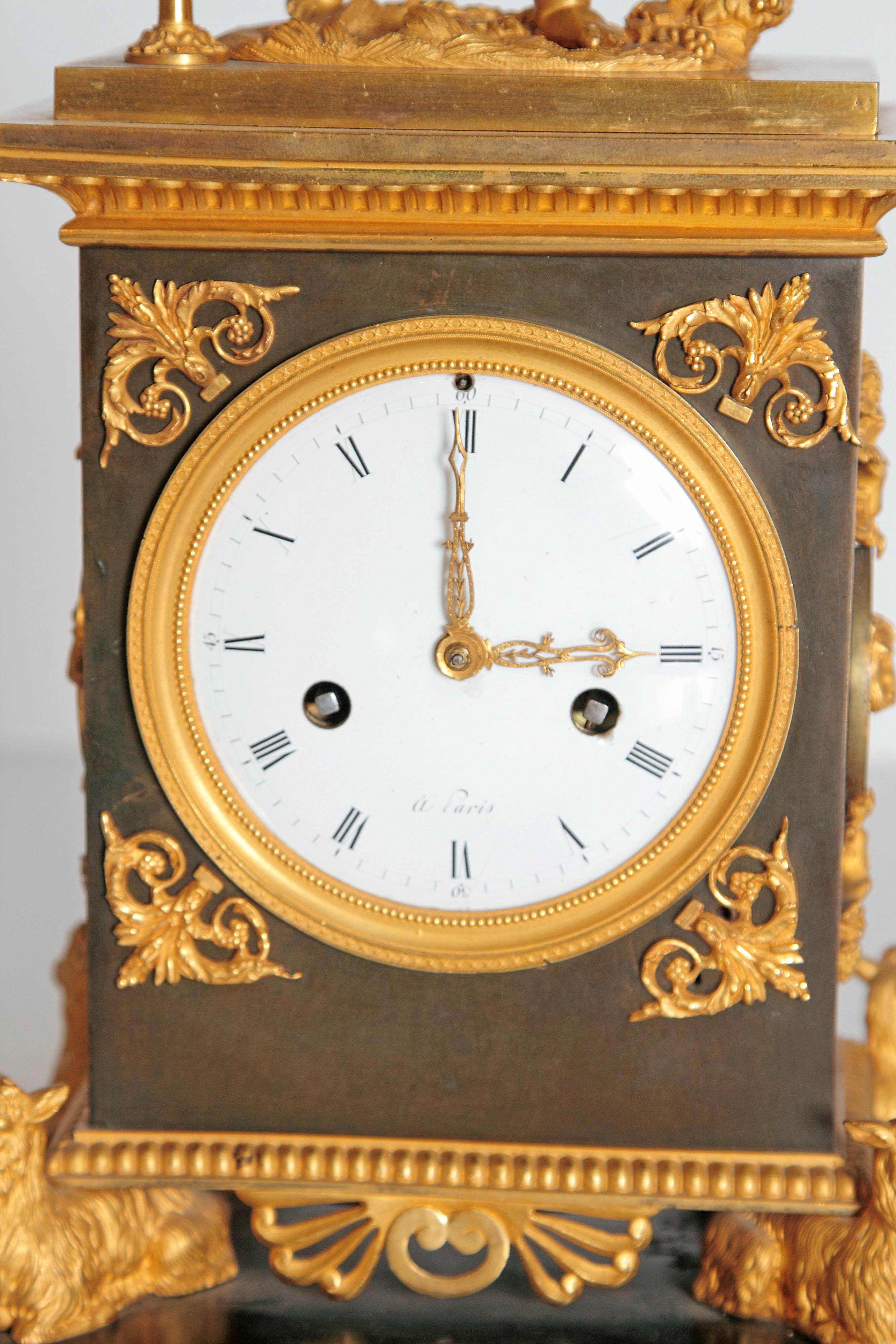 Early 19th Century French Clock with Putto 9