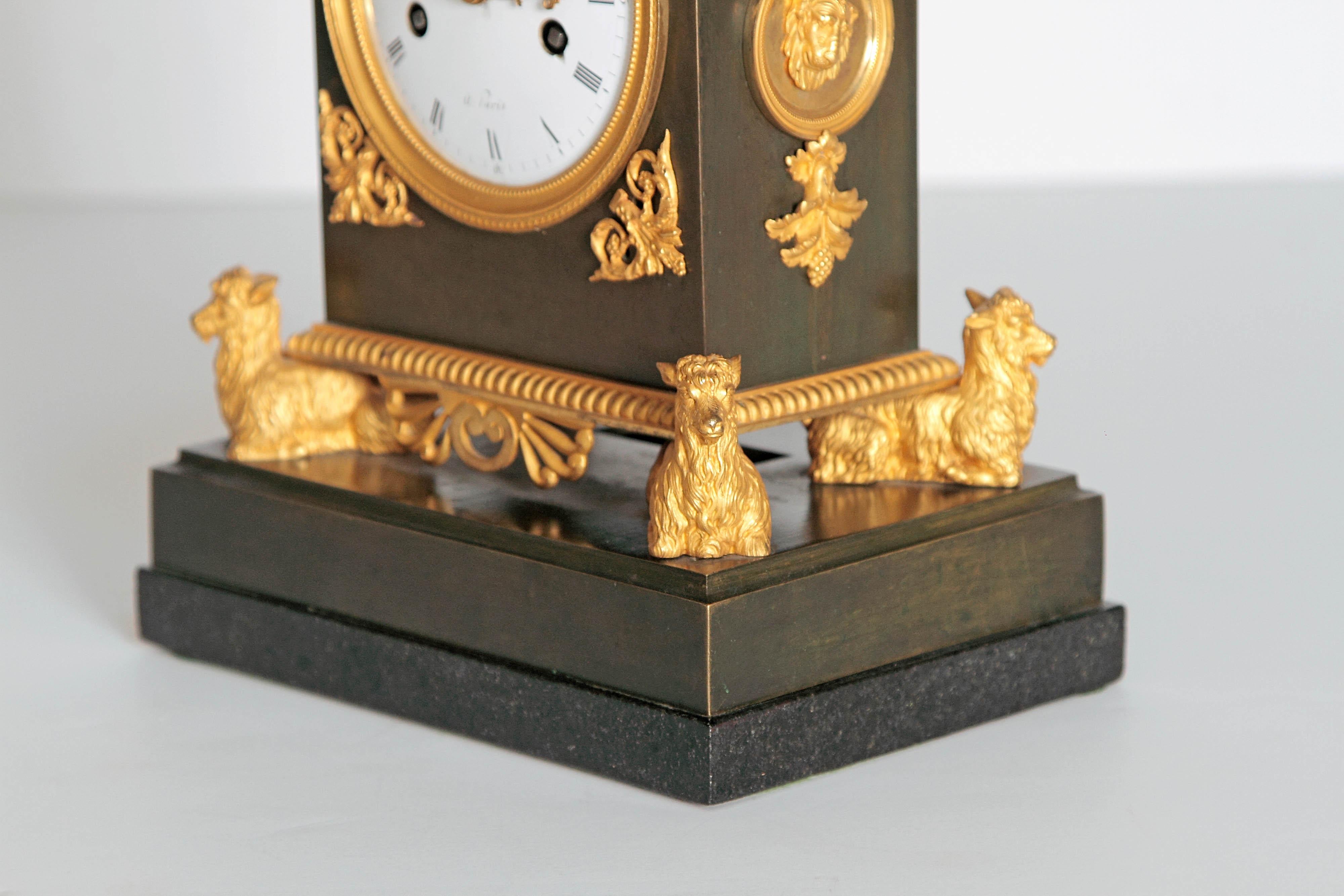 Neoclassical Early 19th Century French Clock with Putto